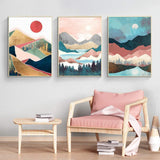 LFMU 6 Pack Diamond Painting Kits for Adults,Full Round Drill Diamond Painting Abstract Landscapes DIY 5D Diamond Art Craft for Home Wall Decor Gift (12x16inch) DP LFMU