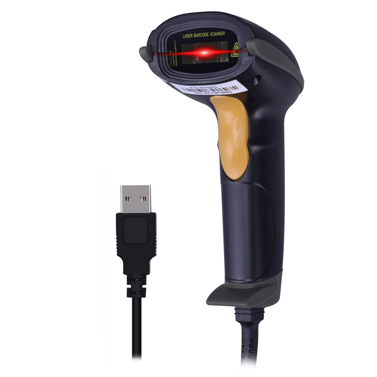 WoneNice USB Laser Barcode Scanner Wired Handheld Bar Code Scanner Reader Black WoneNice