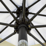 Sunnyglade 9' Patio Umbrella Outdoor Table Umbrella with 8 Sturdy Ribs (Blue and White) Sunnyglade