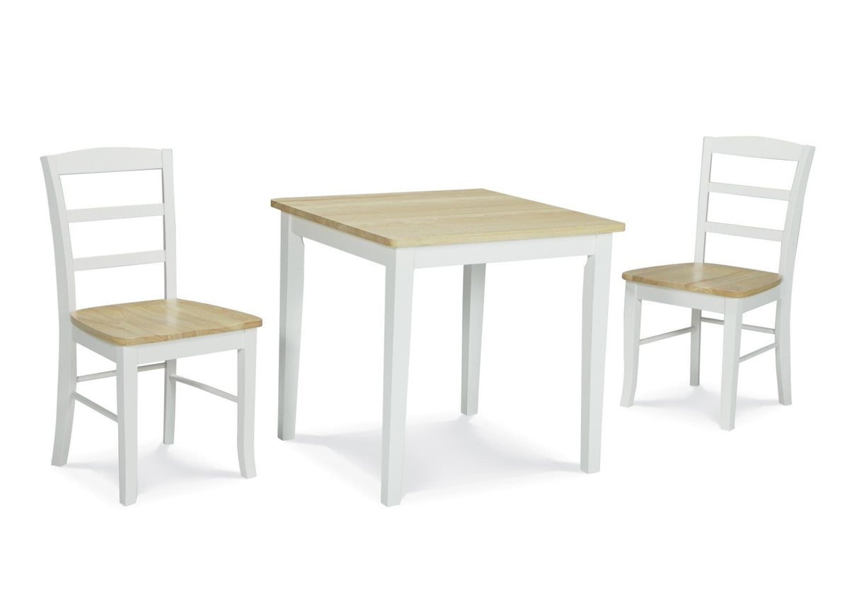 International Concepts Dining Set, 30", White/Natural IC International Concepts