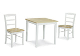 International Concepts Dining Set, 30", White/Natural IC International Concepts