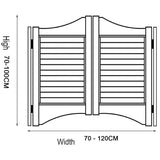 Cafe Swinging Doors,Retro Louvered Saloon Swing Door,Solid Wood Cowboy Door Partition Door Bar Kitchen Auto Close Fence Half Waist Door, with Stainless Steel Hinges,Customizable (W 33in x H 36in) NIANXINN