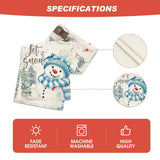 Artoid Mode Xmas Trees Let It Snow Blue Snowman Christmas Table Runner, Seasonal Winter Holiday Kitchen Dining Table Decoration for Home Party Decor 13x72 Inch Artoid Mode