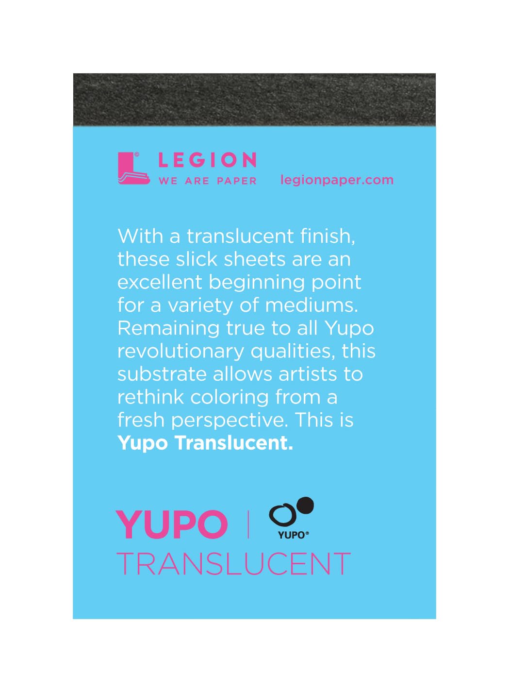 Legion Yupo Mini Artist Pad, 2.5 by 3.5 Inches, 10 Sheets, Translucent (L21-YUP197WH23) SENNELIER