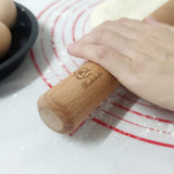 Bakehope Rolling Pin for Baking Pasta Pizza Bread, Natural Beech Wood Dough Roller(15.75 Inches, dowel) Bakehope