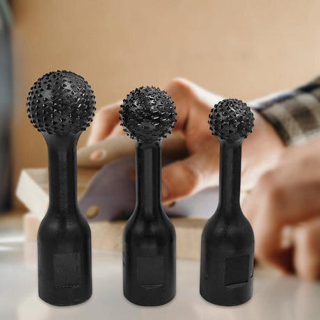 3 Pieces Sphere Rotary Burr Spherical Grinding Head Rotary File Wear Resistance Ball File Carbon Steel for Angle Grinder Polishing MagiDeal