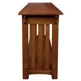 Leick Home 8233 Mission Console Table for Entryway, Wood Sofa Table, Made with Solid Wood, for Living Room, Hallway, Office, Bedroom, Medium Oak Finish Leick Home