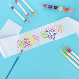 Prasacco White Blank Sash, Plain Satin Sashes Satin Sashes for Pageants Mommy Sash Birthday Sash Bride Sash for Pageants Senior Graduation Wedding Party DIY Supplies(1) Prasacco