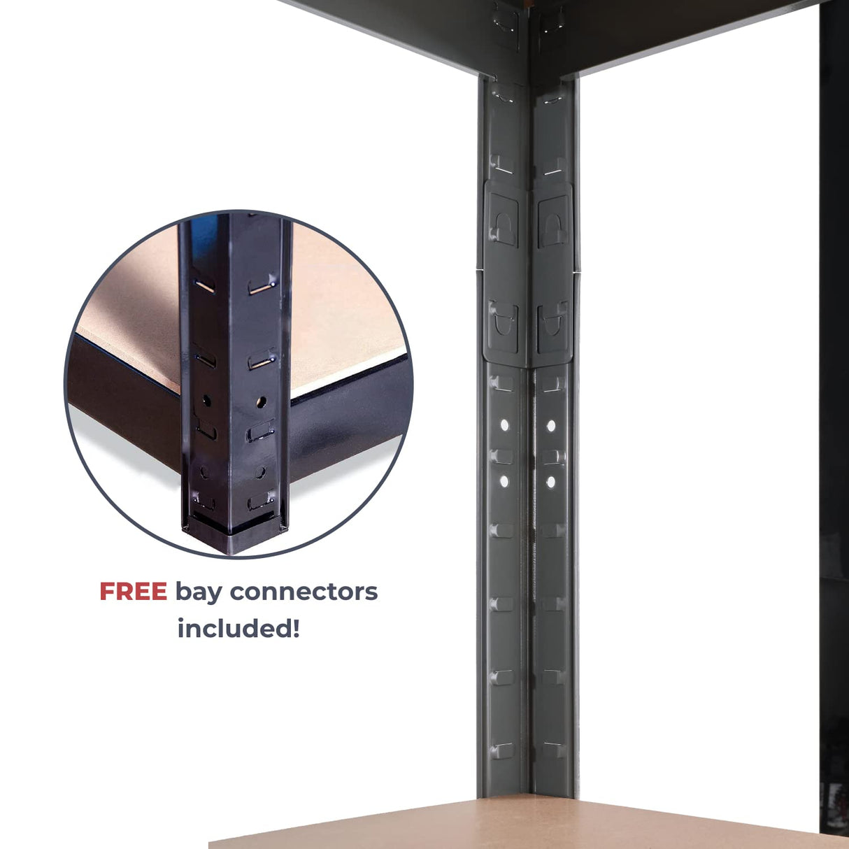 Garage Shelving Units - 71" H x 47" L x 18" - Heavy Duty Racking - Shelves for Storage -1 Bay - Black - 5 Tier - 2000LB Capacity (400LB Per Shelf) - Workshop, Shed, Office - 5 Year Warranty G-Rack