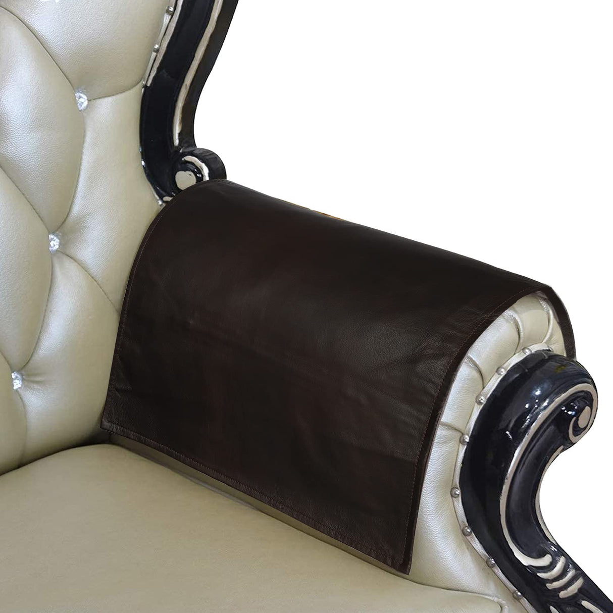 Ganloz Leather Recliner Chair Headrest Cover - Sofa, Love Seat, Furniture Protector, Slipcover Theater Seat Cover/Slip Cover for Home & Office, 24x30 Inches - Brown Antique Pack of 1 Ganloz
