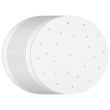 100 Pack Round Air Fryer Liners with Holes for Air Fryer Basket, Dumpling Paper, 10 Inch Perforated Bamboo Steamer Liner Sheets for Baking (White) Juvale
