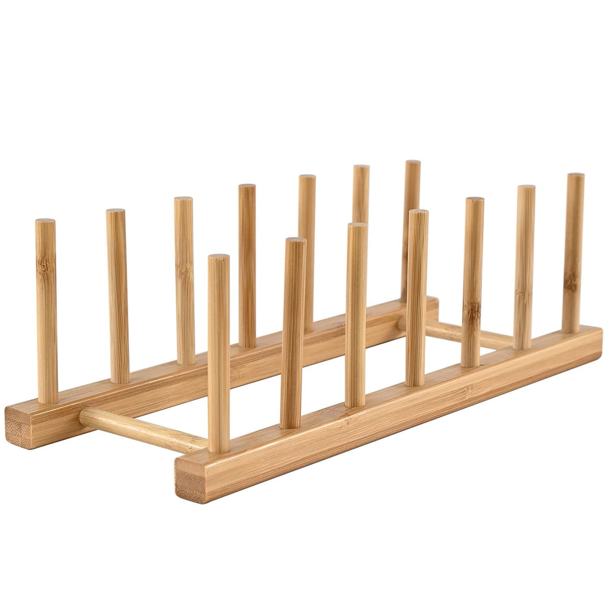 INNERNEED Bamboo Wooden Dish Rack Plates Holder Compact Kitchen Storag ...