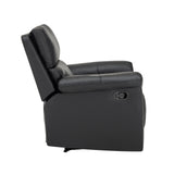 MINCETA Recliner Chairs,Modern 5" Wall Hugger Nursery Recliner with Overstuffed Arm and Back for Living Room,PU Leather in Black MINCETA