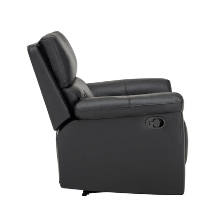MINCETA Recliner Chairs,Modern 5" Wall Hugger Nursery Recliner with Overstuffed Arm and Back for Living Room,PU Leather in Black MINCETA