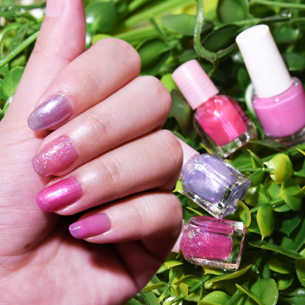 Nail Art Kit with Non-Toxic Nail Polish for Girls, 34Pcs Kids Nail Design Tool Set with Peel-off Nail Polishes, Dotting Pen, False Nail, DIY Sticker, Nail Decoration Gift for Girls Age 6-15 M&U MAKE YOU UP