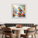 FHBUBPUP 5D Bird Diamond Painting Kits for Adults, Flowers Diamond Art Kits for Beginners, DIY Full Drill Round Diamond Dot Gem Art, Craft Gift Suitable for Home Wall Decoration 12×12Inch FHBUBPUP