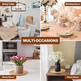 6Pcs 12" Round Woven Rattan Placemats,Natural Hand-Woven Water Hyacinth Placemats,Farmhouse Weave Place Mats,Rustic Braided Wicker Table Mats (12inch Set of 6) PPB2K