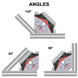 GUTIMORE 55LB Welding Magnet 3pcs,Heavy Duty Welding Magents and Clamps,Welding Magnet Arrow Holder,45 90 135 Degree Angle Holding Magnet, Easy for Welding or Soldering guti-more