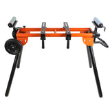 Miter Saw Stand with Pedestal Roller, Stainless Steel Portable Work Support Stand for Workshop Tools, 500 Lb Max Table Saw Stand Miter Saw Table, Folding Table Saw WINMAX TOOLS AUTOMOTIVE