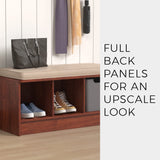 ClosetMaid 1570 Cubeicals 3-Cube Storage Bench, 14.01"D x 35.27"W x 18.5"H, Espresso ClosetMaid