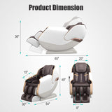 Real Relax Massage Chair Full Body, Zero Gravity SL Track Shiatsu Recliner with Shortcut Key, PS3100(Brown) Real Relax