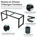 Tribesigns Computer Desk, 55 inch Large Office Desk Computer Table Study Writing Desk Workstation for Home Office, Rustic Brown Tribesigns