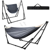 Anyoo 2 in 1 Hammock and Swinging Chair with Collapsible Steel Stand & Carrying Case,Portable & Adjustable,Easy Set Up for Outdoor,Indoor,Porch Swing,Patio,Garden,Camping Trip ANYOO
