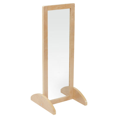 ECR4Kids Toddler Single-Sided Bi-Directional Mirror, Kids Furniture, Natural