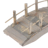 WWahuayuan Dollhouse Wooden Arc Bridge with Railings Miniatures Fairy Garden Craft Arch Plank Bridge Figurines Mini Terrarium Kits DIY Rockery Bonsai Plant Pot Moss Micro Landscaping Garden Ornaments WWahuayuan