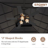 EROMMY 12'x14' Hardtop Gazebo, Double Roof Metal Canopy with Aluminum Frame, Netting and Shaded Curtains Included Permanent Outdoor Pavilion Gazebos for Patio, Backyard, Deck and Lawns EROMMY