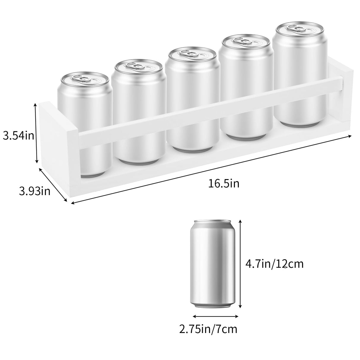 Fixwal Wood Nursery Book Shelves, 16.5 Inch Floating Bookshelves for Wall Set of 3, Baby Kids Decor, Solid Wood Wall Mounted Shelves for Books, Toys and Decor Storage (White) Fixwal