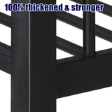TSAMPA Latest Upgraded & Stronger Heavy Duty Black Metal Bunk Bed Frame Queen Over King Size, Thickened Safer More Stable Bunkbed King Bunk Bed (Easier to Assemble) (Queen Over King) TSAMPA