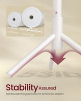 VASAGLE Solid Wood Coat Rack, Free Standing Tree-Shaped Coat Rack with 8 Hooks, 3 Height Options, for Clothes, Hats, Bags, Living Room, Bedroom, Home Office, White URCR04WT VASAGLE