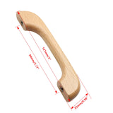 Uenhoy 10 Pcs Natural Wood Cabinet Pulls Handles Solid Wood Handles for Kitchen Cabinets and Drawers - 5" Length, 3-3/4" (96mm) Hole Spacing Uenhoy
