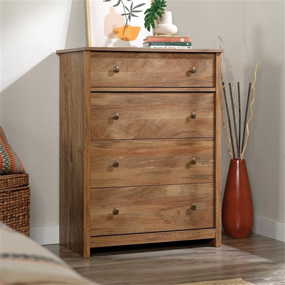 Sauder River Ranch 4-Drawer Chest, Sindoori Mango Finish Sauder