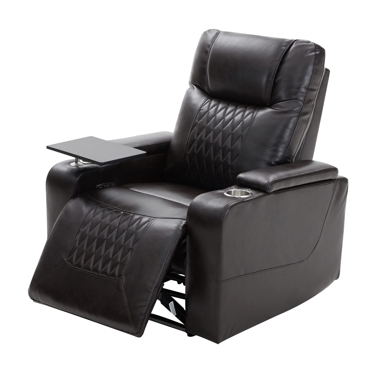 Merax Electric recliner chair with USB Charge Port, 360 Swivel Tray Table, Hand in-Arm Storage, and Cup Holders, ambient lighting Gaming Home Theater Seating Merax