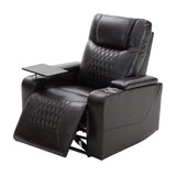 Merax Electric recliner chair with USB Charge Port, 360 Swivel Tray Table, Hand in-Arm Storage, and Cup Holders, ambient lighting Gaming Home Theater Seating Merax
