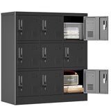 OPTYMIRA Metal Lockers for Employees 9 Doors,Office Storage Locker, Employee Steel Locker Cabinet with Lock,Staff Locker with Keys Storage Cabinet for Gym Home Office School Garage,Assembly Required OPTYMIRA