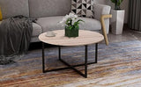 Round Coffee Table Sofa Table Kitchen Dining Tables Modern Leisure Tea Table Office Conference Pedestal Desk White HOMERECOMMEND