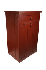 DutchCrafters 34" Solid Pine Wood Soft Close Tilt Out Trash Can Recycle Bin with Drawer, 9 Gallon/36 Quart - Amish Made in USA (Cranberry Red) DutchCrafters