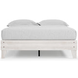 Signature Design by Ashley Shawburn Modern Farmhouse Platform Bed, Queen, Whitewash Signature Design by Ashley