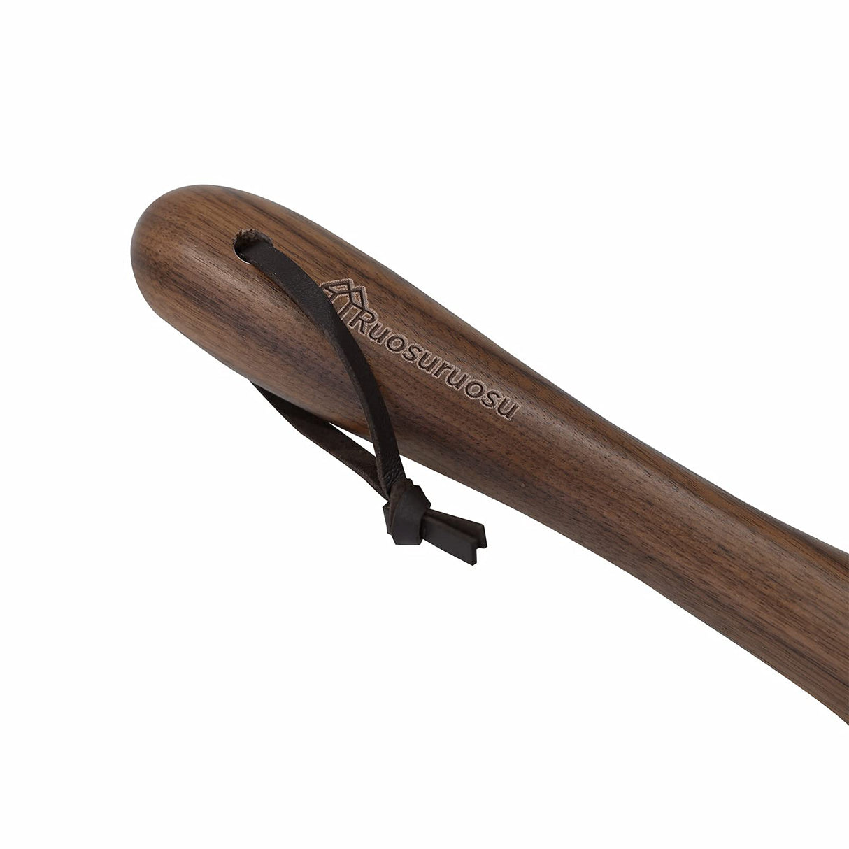 Ruosuruosu Wood Shoe Horn Long Handle with Leather Lanyard 15" Long Shoehorn for Seniors Men Women Kids Pregnancy Travel Portable Shoe Lifter Shoe Helper Shoe Spoons for the Elderly Ruosuruosu