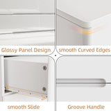 ZORPLIX White Wood Dresser, 8 Drawer Dressers for Clothes Storage for Bedroom, Modern Dresser with Wide Drawers, Wide Wooden Chest Drawers for Living Room, Entryway, TV Stand ZORPLIX