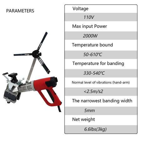 Maisutseb Edge Bander Woodworking Edge Banding Machine,110V Portable Edge Bander 2000W,Curve Straight Edge Banding Machine for Board Edging Maisutseb