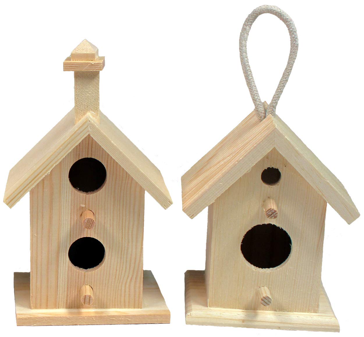 Creative Hobbies 12 Pack of Wooden Bird Houses to Paint, Unfinished DIY Design Your Own Great for Crafts, Weddings, Bible Camp and More!