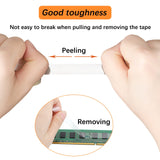 4 Rolls Heat Tapes for Heat Press, Heat Transfer Tape Sublimation Heat Resistant Temperature Tape for Electronics Printing DIY Crafts on T-Shirt Fabrics, 10 mm x 33 m, 20 mm x 33 m (Transparent) Outus