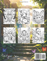 Anime Coloring Book: Fairy Girls: Manga Art & Drawing Enthusiasts Stress Relief WoodArtSupply
