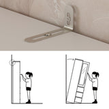 Hitow Wardrobe Armoire Closet with Glass Doors, 63.3" W Wardrobe Storage Cabinet with 3 Drawers & Hanging Rod, Wardrobe Armoire Dresser for Bedroom Clothing Organizer, White Hitow