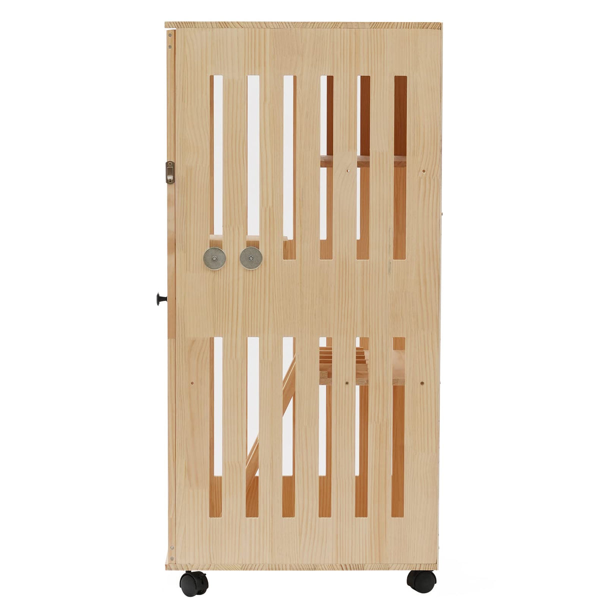 Wooden Cat House, Large Cat Condo for Indoor and Outdoor Cats, Luxury Multi-Feature Cat Condo with Cat Scratching Posts, Cat Villa on Wheels, Catio Cat Enclosure for Cats and Breeds QIUTMER