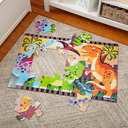 Melissa & Doug Dinosaur Dawn Jumbo Jigsaw Floor Puzzle (24 pcs, 2 x 3 feet) - FSC Certified Melissa & Doug